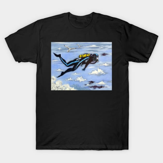 'Coming Up For Air' T-Shirt by jerrykirk